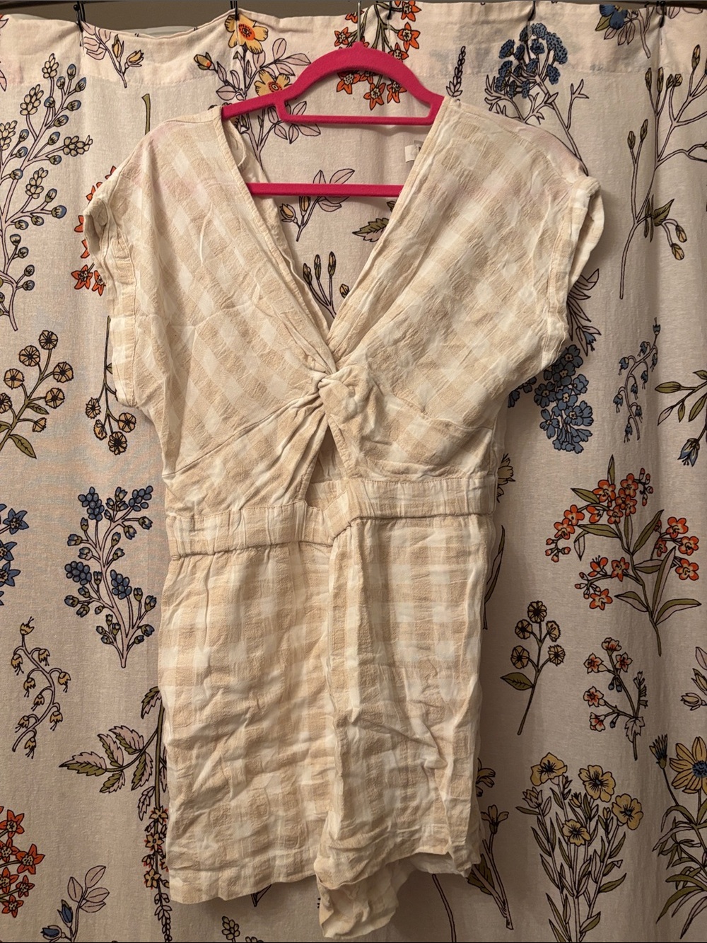 Cream and white romper